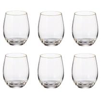 Jogo de 6 Copos para Whisky em Cristal 410ml Jogo de 6 Copos para Whisky em Cristal 410ml