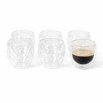 Jogo de 6 Copos Parede Dupla em Vidro Borossilicato 250ml La Vittra