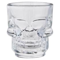 Jogo de 6 copos Skull Mug para shot em vidro com forma de caveira 50ml A5,8cm - Dynasty