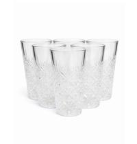 Jogo de 6 Copos Timeless Transparente com Relevo 330ml