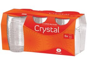 Jogo De 6 Copos Transparente Crystal Multiuso 330Ml Detalhado 0641 - Wheaton