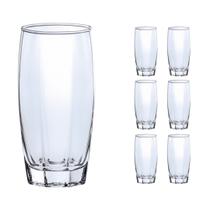 Jogo De 6 Copos Vidro Florence Glamour 370ml Transparente