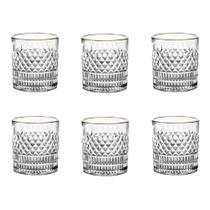 Jogo de 6 copos whisk em cristal com borda dourada 310ml Jogo de 6 copos whisk em cristal com borda dourada 310ml