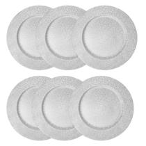 Jogo De 6 Peças De Sousplat Lyor 33cm Mesa Posta Decoração Jogo De 6 Peças De Sousplat Lyor 33cm Mesa Posta Decoração