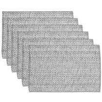 Jogo de 6 Placemats Sweet Home Collection 100% Algodão - Cinza
