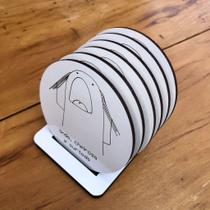 Jogo de 6 Porta Copos - Descansos de copos - Flork "Linda, cheirosa e surtada"