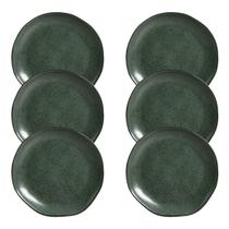 Jogo De 6 Pratos De Sobremesa Arauco Verde 19,5cm Porto Brasil