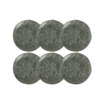 Jogo de 6 Pratos de Sobremesa Orgânico Florear - Verde Jogo de 6 Pratos de Sobremesa Orgânico Florear - Verde