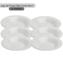 Jogo de 6 Pratos Elba Fundo 24cm