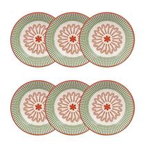 Jogo de 6 Pratos Fundos 20,5 cm Oxford Malabarismo Natalino