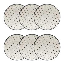 Jogo de 6 Pratos Fundos 20,5 Cm Oxford Unni Stripes And Dots