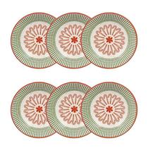 Jogo de 6 Pratos Fundos 20,5 cm Unni Malabarismo Natalino Oxford