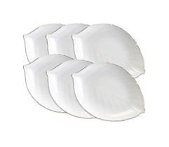 Jogo De 6 Pratos Fundos Ceres Em Vidro Opalino Gold Rim 25,4 Cm - Lhermitage