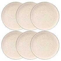 Jogo de 6 Pratos Rasos 26 cm Oxford Flat Duna