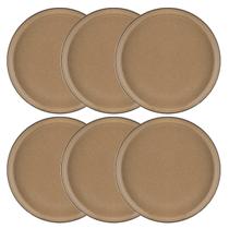Jogo De 6 Pratos Rasos 26 Cm Oxford Flat Ocre