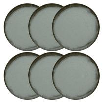 Jogo de 6 Pratos Rasos 26 Cm Oxford Flat Pacífico Jogo de 6 Pratos Rasos 26 Cm Oxford Flat Pacífico