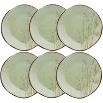 Jogo de 6 Pratos Rasos 27 Cm Ryo Bambu Oxford