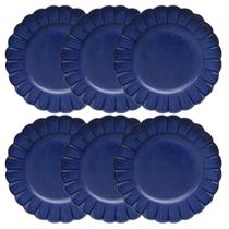 Jogo de 6 Pratos Rasos 27,5cm Oxford Flora Amor-Perfeito