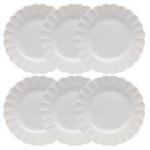 Jogo de 6 Pratos Rasos 27,5cm Oxford Flora Camélia