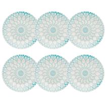 Jogo de 6 Pratos Rasos Biona Oxford Donna Mandala 24cm Jogo de 6 Pratos Rasos Biona Oxford Donna Mandala 24cm