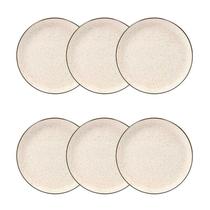 Jogo de 6 Pratos Sobremesa 20 cm Oxford Flat Duna