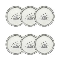 Jogo de 6 Pratos Sobremesa 20 cm Unni Vilarejo de Natal Oxford