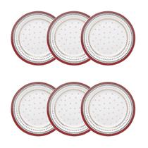 Jogo de 6 Pratos Sobremesa 22cm Oxford Flamingo Lafayette Jogo de 6 Pratos Sobremesa 22cm Oxford Flamingo Lafayette