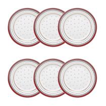 Jogo de 6 Pratos Sobremesa 22cm Oxford Flamingo Lafayette