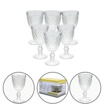 Jogo de 6 Taças 240ml Clear Verre Bico De Abacaxi Transparente