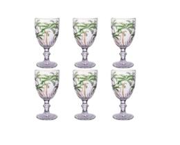 Jogo De 6 Taças 260ml Palm Tree Colors Class Home Jogo De 6 Taças 260ml Palm Tree Colors Class Home