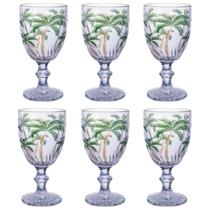 Jogo De 6 Taças 300ml Para Água E Vinho Palm Tree Ke Home Jogo De 6 Taças 300ml Para Água E Vinho Palm Tree Ke Home