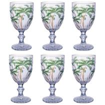 Jogo De 6 Taças 300ml Para Água E Vinho Palm Tree Ke Home