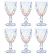 Jogo De 6 Taças 300ml Rainbow Furta Cor Diamond Class Home Jogo De 6 Taças 300ml Rainbow Furta Cor Diamond Class Home