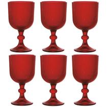 Jogo De 6 Taças 390ml Versalhes Rubi Vermelho Ke Home
