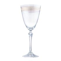 Jogo de 6 taças Brocade cristal friso dourado 350ml -Bohemia