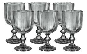 Jogo de 6 taças Cameratta em vidro 365ml A16,3cm cinza