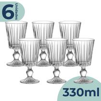 Jogo de 6 Taças de Água Suco Soho em Vidro 330ml