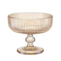 Jogo de 6 Taças de Sobremesa de Vidro Graffiato 310ml Âmbar - Haüskraft