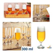 Jogo De 6 Taças De Vidro P/ Cerveja Chopp 300ml Cor Transparente