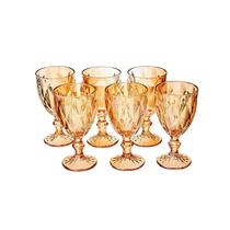 Jogo De 6 Taças Diamond De Vidro 330ml Gamma