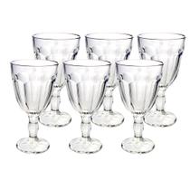 Jogo de 6 Taças Dover em vidro 320ml A17cm transparente - Dynasty