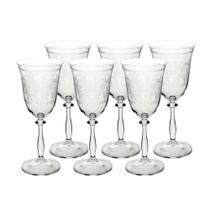 Jogo de 6 Taças em Cristal para Água com Detalhes 350ml Jogo de 6 Taças em Cristal para Água com Detalhes 350ml