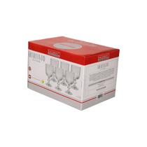 Jogo de 6 Taças em Vidro Canelado Graffiato 370 ml - Hauskraft