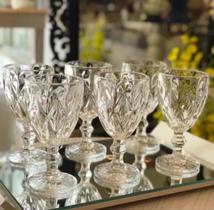 Jogo de 6 taças em vidro Diamond 340 ml.