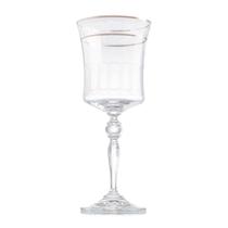 Jogo de 6 taças Grace dr cristal borda prata 300ml -Bohemia