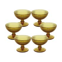 Jogo de 6 Taças Imperial Coupe para Coquetel em Vidro Âmbar
