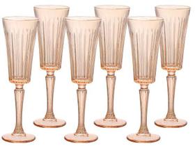 Jogo de 6 Taças Luxo Para Champagne/ Espumante - Egeu Borda Dourada -Âmbar Jogo de 6 Taças Luxo Para Champagne/ Espumante - Egeu Borda Dourada -Âmbar