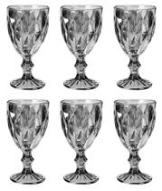 Jogo de 6 Taças Luxx Ellegance Vidro 340ml Luxx Cor Grafite