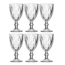 Jogo De 6 Taças Para Água Suco Refrigerante Diamond 320ml