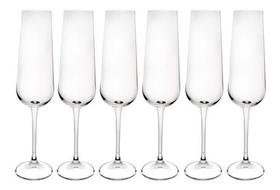 Jogo de 6 tacas para champanhe Ardea em cristal ecologico 220ml A26,5cm Jogo de 6 tacas para champanhe Ardea em cristal ecologico 220ml A26,5cm